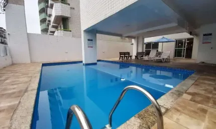Apartamento com 1 dormitório mobiliado, 46 m²  - Ocian - Praia Grande/SP