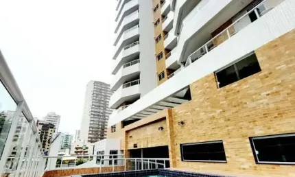 Apartamento 2 dormitórios (1suíte) - sala com sacada - banheiro social - cozinha e área de serviço - 01 vaga de garagem demarcada