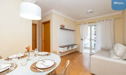 Apartamento mobiliado com 2 quartos, sendo 1 suíte e 1 vaga de garagem