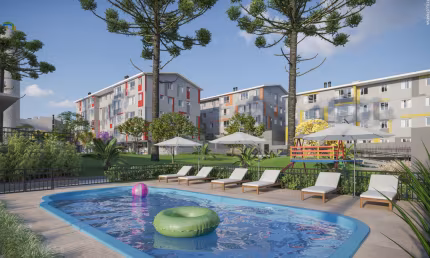 Apartamentos de 1 ou 2 quartos em Condomínio Clube no Santa Cândida - Colinas do Norte Condomínio Clube