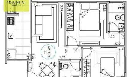 Apartamento com 2 dormitórios à venda, 57 m² por R$ 240.000,00 - Altos do Trujillo - Sorocaba/SP