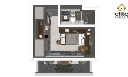 Studio com 1 dormitório à venda, 13 m² por R$ 234.998,40 - Bigorrilho - Curitiba/PR