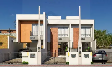 LINDA CASA GEMINADA COM 3 DORMITÓRIOS SENDO 1 SUÍTE