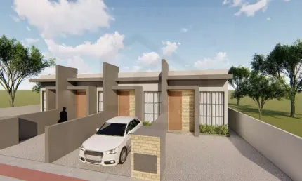 Casa baixa de 68,45m² três dormitórios sendo uma suíte