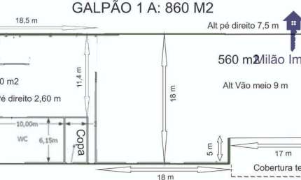 Barracão / Galpão / Depósito com 1 sala para alugar no Briquituba, Alumínio 