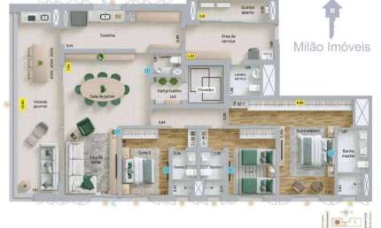 Apartamento 3 dormitórios à venda, 184 m² - Vitra Patriani- Parque Morumbi - Votorantim/SP