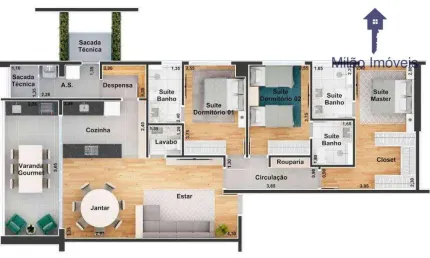 Apartamento 3 suítes à venda, 112 m² - Jk Boa Vista - Além Ponte - Sorocaba/SP