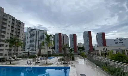 Estilo Ponta Negra, 2 Quartos, 1 Suite, Andar Alto, 1 Vaga de Garagem