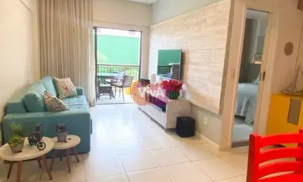 Apartamento com 2 suítes no Porto das Dunas  - Porteira fechada