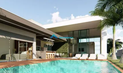 Casa térrea a venda com 630m² de área construída com 4 suítes sendo 1 master - Condomínio Fazenda Serra Azul 1 - Itupeva SP