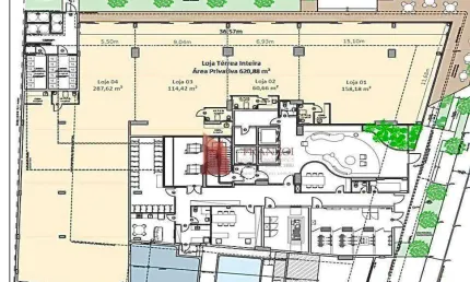 LOCAÇÃO- Sala TÉRREA DE ESQUINA 158m² | Fachada em Vidro
