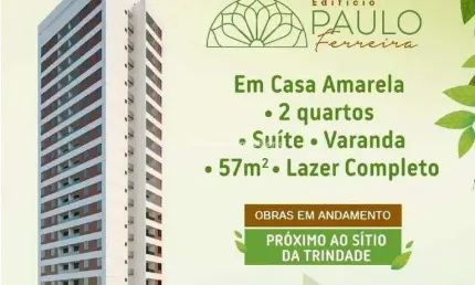 Apartamento à venda, 2 quartos, 1 suíte, 1 vaga, Casa Amarela - Recife/PE