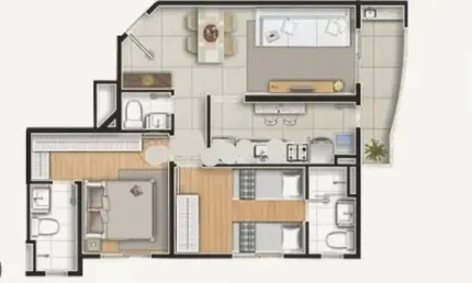 Apartamento com 2 quartos à venda no Parque Industrial, São José dos Campos 