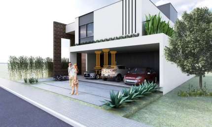 Sobrado 3 suítes área gourmet e piscina no Green Park Taubaté - CA412