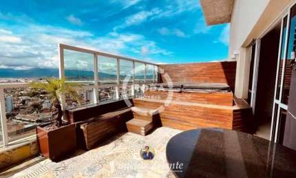 Residencial Emoirado em Santos-SP, bairro Boqueirão: 1 quarto, 2 salas, 3 banheiros, 2 vagas de garagem, 96 m²