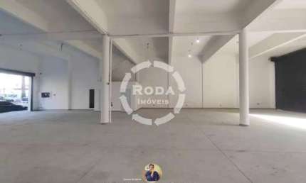 Galpão Comercial para Locação em Santos-SP, Vila Mathias: 2 Salas, 2 Banheiros, 5 Vagas de Garagem, 1.200m² de Área