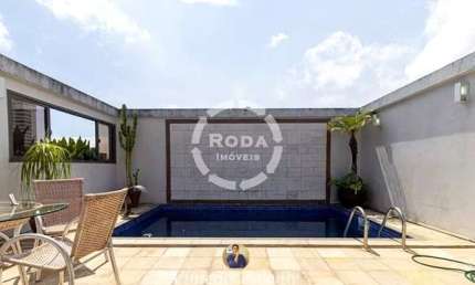Cobertura de luxo à venda em Santos-SP, bairro Ponta da Praia. 3 quartos, 3 suítes, 3 salas, 6 banheiros, 4 vagas de garagem, 372m².