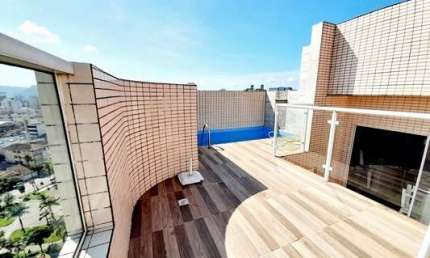 Cobertura à venda em São Vicente-SP, Gonzaguinha: 3 quartos, 1 suíte, 3 salas, 3 banheiros, 2 vagas, 189m²!