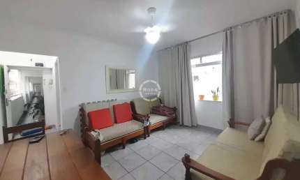 Apartamento para locação no Gonzaga em Santos-SP: 1 quarto, 1 sala, 1 banheiro, 1 vaga e 76m² de área. Venha conferir!
