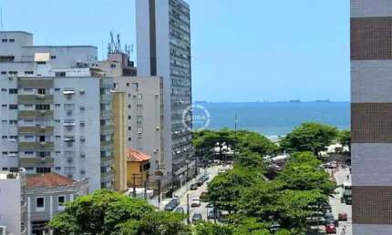 Apartamento à venda em Santos-SP, no José Menino: 3 quartos, 1 suíte, 2 salas, 3 banheiros, 1 vaga na garagem, vista mar.