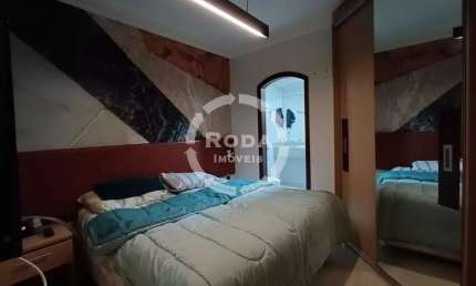 Apartamento para locação de alto padrão no Gonzaga, Santos-SP: 2 quartos, 2 suítes, 2 salas, 1 banheiro, 1 vaga, 50m².