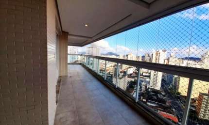 Apartamento de luxo para locação no Embaré, Santos-SP: 3 quartos, 3 suítes, 2 salas, 5 banheiros, 3 vagas, 190m².
