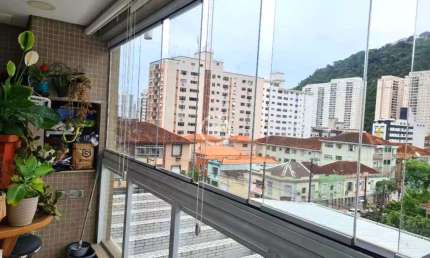 Apartamento à venda em Santos-SP, Marapé: 2 quartos, 2 suítes, 2 salas, 1 banheiro, 1 vaga, 77m² de área. Imperdível!