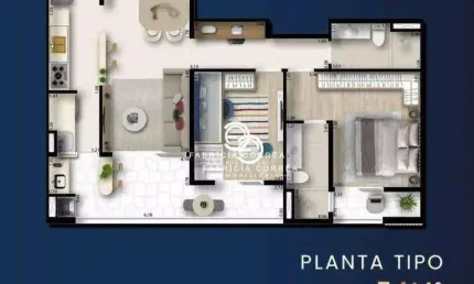 Apartamento com 2 dormitórios à venda, 74 m² por R$ 596.498 - Jardim das Nações - Taubaté/SP