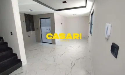 Sobrado novo com 2 suítes e terraço gourmet à venda – 91m² – Parque das Nações, Santo André