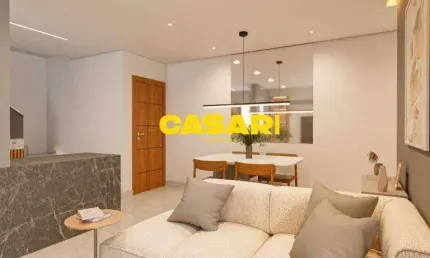 Cobertura com 2 dormitórios à venda, 119 m² - campestre - santo andré/sp
