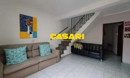 Sobrado com 3 dormitórios, 2 varandas e 2 vagas à venda – santo andré, próximo à rua carijós