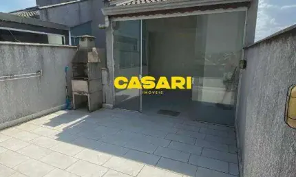 Cobertura com 2 dormitórios à venda, 128 m² - parque erasmo assunção - santo andré/sp