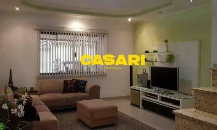 Sobrado com 3 dormitórios à venda, 196 m²- jardim las vegas - santo andré/sp