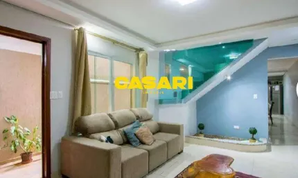 Sobrado com 3 dormitórios à venda, 247 m² - parque marajoara - santo andré/sp
