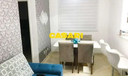Apartamento 2 dormitórios com vaga e lazer à venda na vila homero thon – santo andré/sp