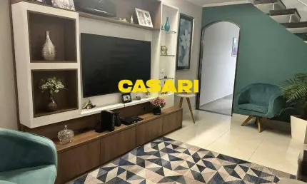 Sobrado com 3 dormitórios à venda – 230m², área gourmet e varanda – vila camilópolis, santo andré