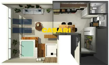 Cobertura com 2 dormitórios à venda, 90 m² por R$ 590.000,00 - Campestre - Santo André/SP