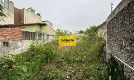Terreno com 400m² a venda no bairro campestre - santo andré/sp.