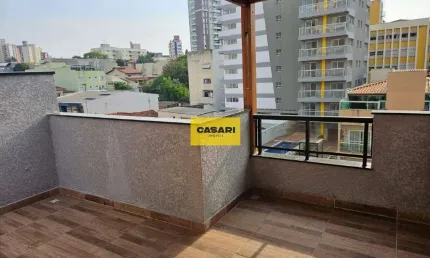 Cobertura de 92 metros,condomínio com elevador, prédio baixo no jardim bela vista em santo andré