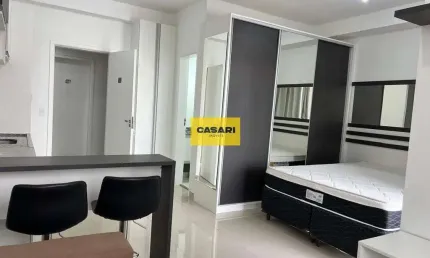 Loft com 1 dormitório semi mobiliado- jardim do mar - ótima localização