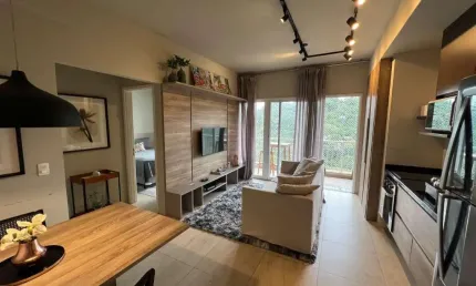 Apartamento mobiliado com 2 dormitórios, sendo 1 suíte à venda, 58 m² por r$ 890.000 - edifício trix tamboré - santana de parnaíba/sp