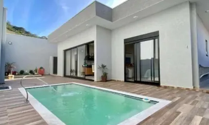 Casa nova térrea no condomínio água verde em atibaia sp.