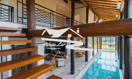 Casa estilo bali/trancoso área construída 300m2 terreno 490m2 piso pavimento inferior: portobello brasília 20x120cm piso pavimento superior: peroba de demolição santa madeira 3 suítes com ar condicion