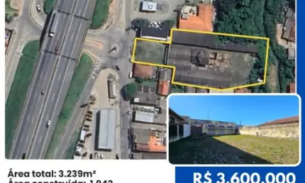 Galpão em Atibaia de 3.239 m² na Frente do retorno da Rodovia Fernão Dias!