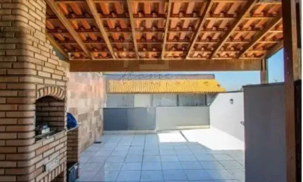 Cobertura à venda na vila scarpelli, santo andré-sp: 2 quartos, 2 salas, 1 banheiro, 2 vagas de garagem!