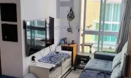Apartamento à venda em santo andré-sp, bairro santa maria: 2 quartos, 2 salas, 1 banheiro, 1 vaga de garagem, 42m².