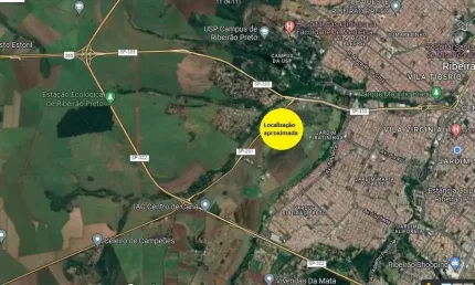 Excelente area para venda com 10.000 m2 em Ribeirão Preto-SP próxima a USP, na beira da pista, com 98 m de fachada x 45 m lateral, estuda parceria