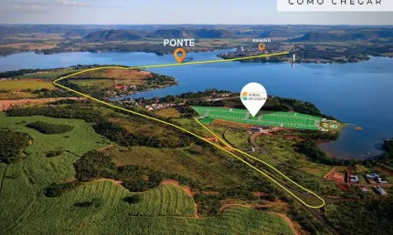 Lançamento lotes em condomínio fechado em Rifaina-SP, Condomínio Portal do Lago, lazer completo, lote com 675 m2, clube na beira da água