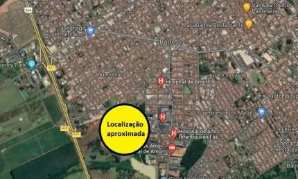 Area para venda em Barretos-SP com 4.000 m2, ao lado do Hospital do Amor, aceita parceria na incorporação