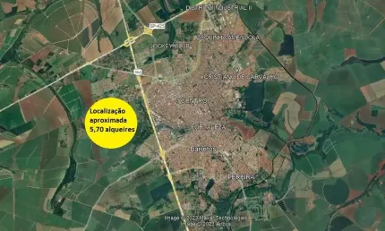 Area para incorporação de loteamento a venda em Barretos-SP com 5,7 alqueires, dentro da cidade, somente venda
